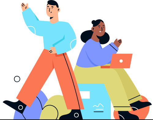 Illustration de l'équipe communication digitale